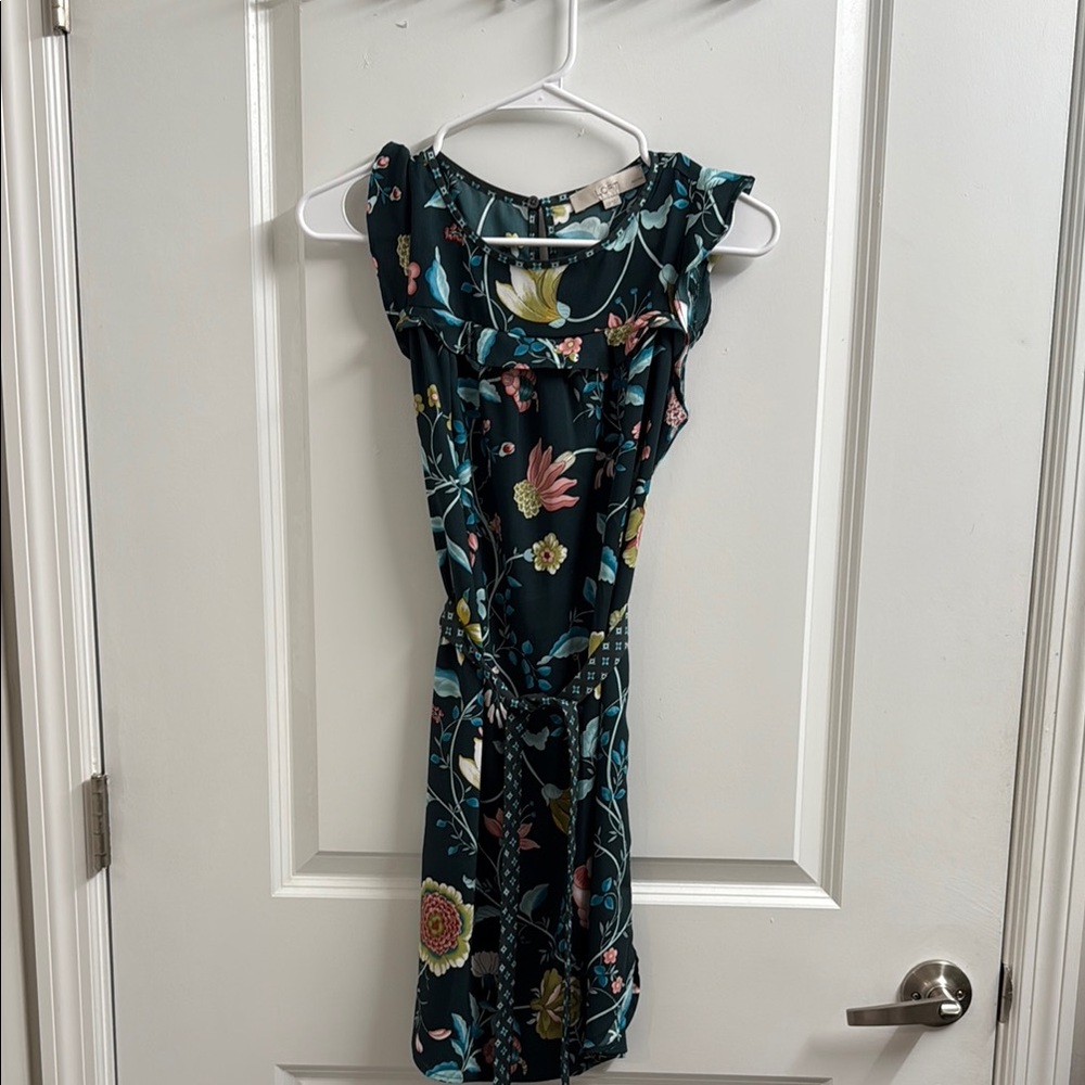 LOFT Blue Flutter Sleeve Mini Sundress
